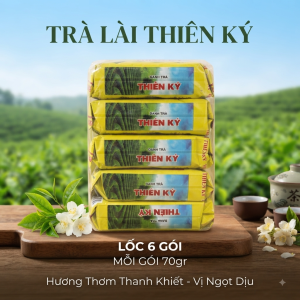 Combo 10 Lốc - Trà Lài THIÊN KÝ Đặc Biệt (Gói 70gr Lốc 6 gói) Pha trà đá trà tắc trà đường trà hoa quả thơm ngon an toàn.