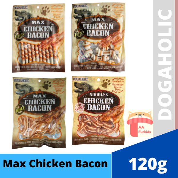 Dogaholic Max/Noodles BBQ/Smokes Chicken Bacon Dog Treat/Dog Snack 120g Lazada