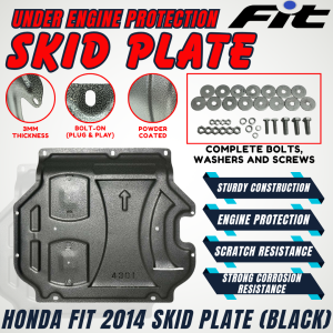 OCAS SKID PLATE COVER HONDA FIT 2014 BLACK (12432)