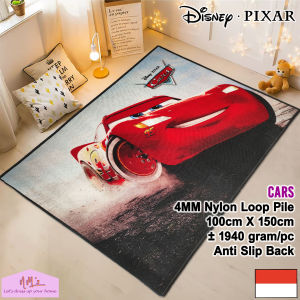 Disney Pixar Cars Official Merchandise karpet 100 cm x 150 cm playmat anak motif kartun karakter bulu alas lantai ruang tamu kamar tidur anti slip - NMs