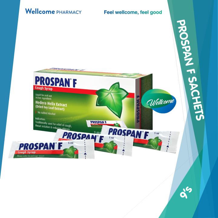 Prospan F Dry Ivy Leaf Extract Cough Syrup Stick Sachets (9's x 5ml