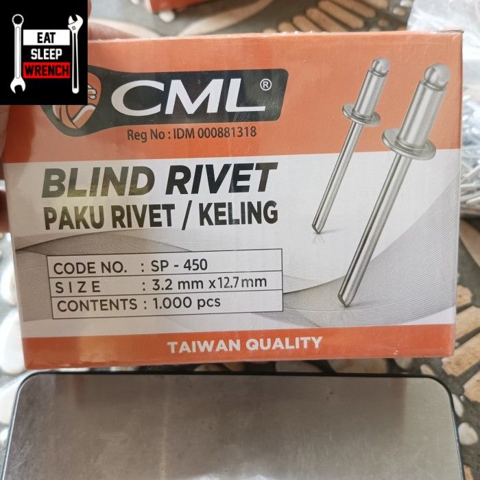 Paku Riffet paku rivet 450 ukuran 3,2mmx12.7mm eceran 100 pc | Lazada Indonesia