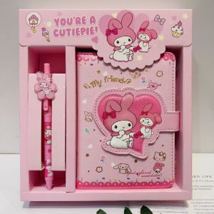 Sanrio Notebook Set Kuromi/Melody/Cinnamoroll Student Notepad School Office Stationery Gift