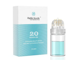 Hydra Needle 20 Pins CE 0.25mm 0.5mm 0.6mm 1.0mm Micro Titanium Microneedle roller Stamp derma roller Hydra 20 Pin Micro Needle Titanium Tips Derma Needles Skin Care For Aging Whiten Bottle