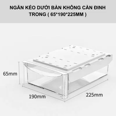 Ngăn Kéo Dưới Bàn Không Cần Đinh - Hộp Đựng Đồ Dùng Ẩn Đa Năng