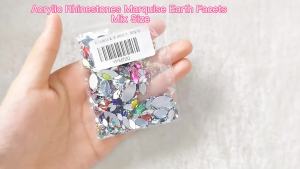 Marquise Flat Back Earth‑Surface Acrylic Rhinestones Multi‑size Colourful DIY Craft Accessories For Phone Case Nail Art Jewellery Making
