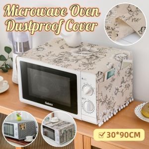 Universal Microwave Oven Dust Cover Nordic Cotton Fabric Household Appliances Dust Cover for Home Decor