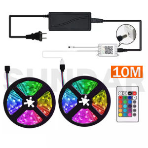SUNDAR Led RGB Strip Lights For Room At Night 5M 10M 15M 20M RGB Neon Color Changing with 24keys Remote Control