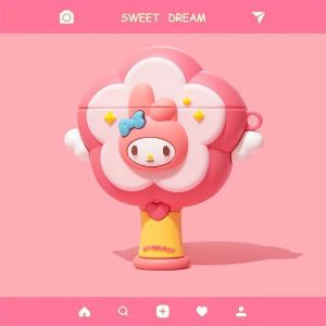 เคสซิลิโคนเหลวเมจิกคุรุมิ & เมโลดี้ & คิตตี้เคสป้องกันหูฟังซิลิโคนเหลวสำหรับ AirPods Gen 1/2 Gen 3 Pro Pro2ซีรีส์