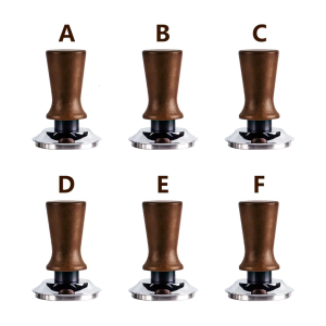 Beechwood and Stainless Steel Coffee Tamper Ergonomic Handle Constant Pressure Espresso Press Home Brewing Tool