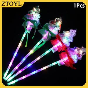 ZTOYL 1PC trẻ em đầy màu sắc phát sáng gậy nhấp nháy trái tim sao bướm cô gái công chúa cổ tích Wands vai trò chơi hiển thị cosplay bên ủng hộ