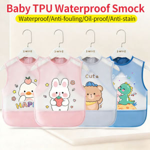 Waterproof Baby Bib Summer Sleeveless Feeding Apron Anti-Dirty Washable Feeding Cover for Toddlers