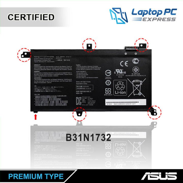 Asus Laptop Battery B31N1732 Compatible with Battery Part Numbers