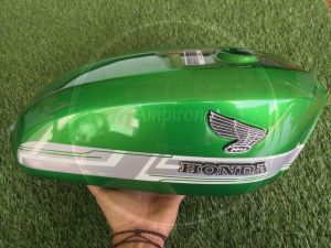 TERMURAH!!!  TANGKI HONDA CB100 PRESS BAHAN TEBAL BERKUALITAS WARNA HIJAU GLOSY STRIP PUTIH