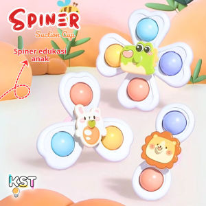 [KST] Mainan Spinner Fidget Anak 3pcs Karakter Hewan Lucu Motorik Halus Kado Ulang Tahun