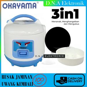 Rice Cooker Mejikom Magic Com Rice Cooker Okayama OK-105 3in1 Memasak Mengukus Dan Menghangatkan
