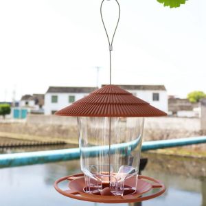 HOUCHU Kiểu nhà Chống thấm Động vật bay Trạm cho ăn Cho thú cưng Ngoài trời Đồ cho chim Máy cho chim ăn Hộp đựng thức ăn Dụng cụ cho ăn