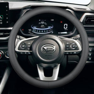 Simple Leather Car Steering Wheel Cover Breathable Non-slip Black Interior Accessories For DAIHATSU Xenia Sigra Feroza Trevis Terios Ayla Sirion Gran Max Pikap Minibus Copen