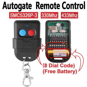 Autogate Remote 330mhz 433mhz Wireless Door Remote Control SMC5326 8DIP Switch Doors Gate Key