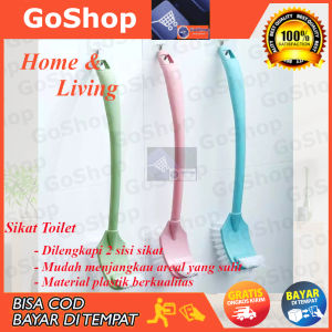 Sikat Kamar Mandi 2 Sisi Sikat Toilet Gagang Panjang Pembersih Kloset Kamar Mandi