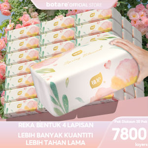 [30 PACKS]Botare Air Cushion Tissue 4-ply Soft Facial Tissues 7800 sheets Face Tissue 175x140mm