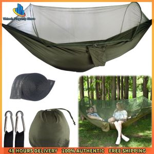 Vktech Camping Hammock with Mosquito Net Portable Hammock Hammock Bed for Indoor Outdoor Hiking Camping Backpacking