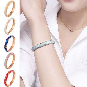 DRESSPLUS Open Drip Oil Enamel Bracelet Chinese Style Traditional Vintage Cloisonne Bangle Classic Hawaiian Womens Hand Bracelet Woman