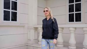 89 [Ready Stock] New Europe Stylish Long Sleeve Slim Zip Coat er Jacket BY0619 Jacket Women