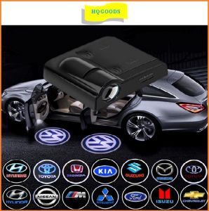 Đèn LED trang trí chiếu cửa xe hơi hình logo hãng xe tặng kèm 3 pin AAA Toshiba