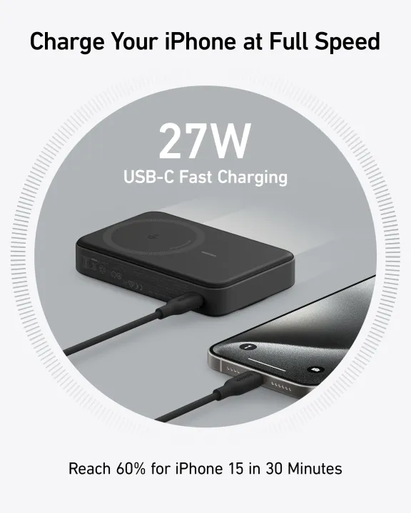 Sạc dự phòng Anker MagGo Power Bank Qi2 Certified 15W Ultra-Fast MagSafe-Compatible Portable Charger, 10,000mAh Battery Pack with Smart Display and Foldable Stand, For iPhone 17/16/15/14, Màn hình LED thông minh tuỳ biến | BigBuy360 - bigbuy360.vn Sạc dự phòng Anker MagGo Power Bank Qi2 Certified 15W Ultra-Fast MagSafe-Compatible Portable Charger, 10,000mAh Battery Pack with Smart Display and Foldable Stand, For iPhone 17/16/15/14, Màn hình LED thông minh tuỳ biến | BigBuy360 - bigbuy360.vn