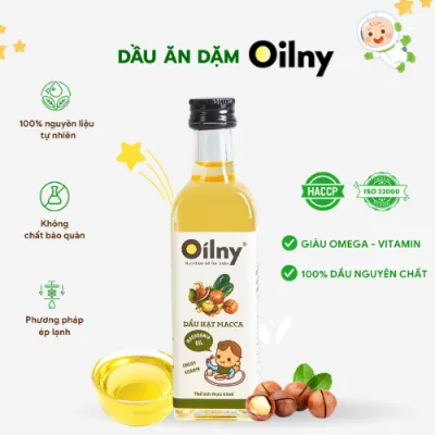 Dầu Ăn Dặm Cho Bé Oilny - Set 3 dầu Oliu Óc Chó Macca Mè 65ml