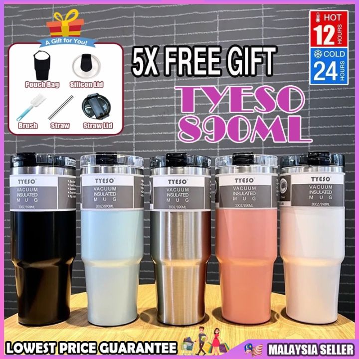 890ML New Tumbler 5xGifts Stainless Steel Botol Air Bottle Water Bottle