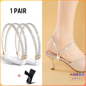 Amoki【Ready in Stock】 1 Pair Women Detachable Shoe Straps Women High Heels Shoelaces Elastic Straps