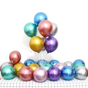 10 Inches 100pcs Chrome Metallic Latex Balloons Colorful Party Balloons for Birthday Party Wedding Christmas Decoration