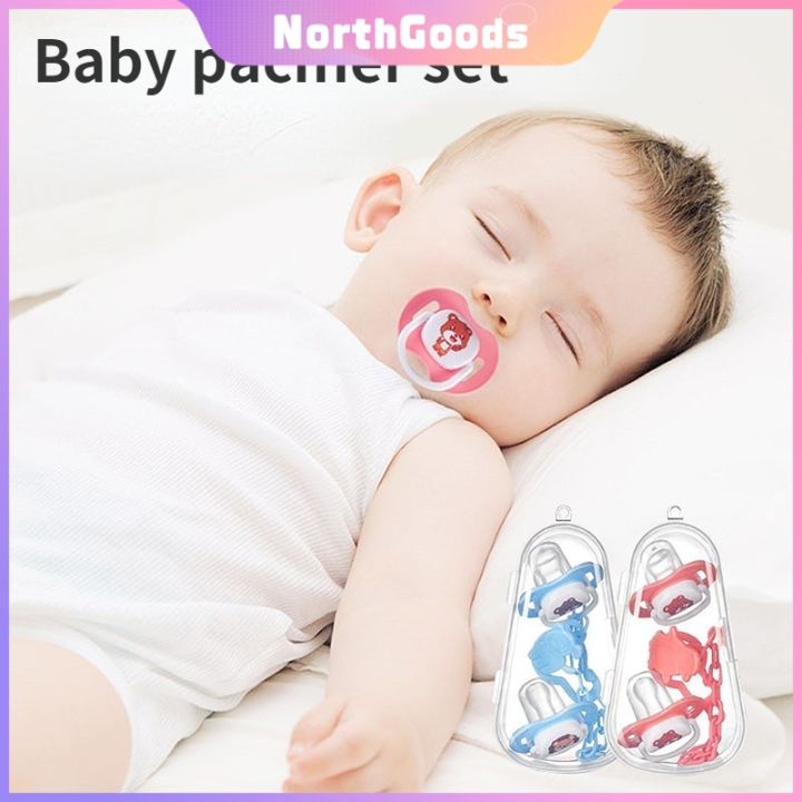 Cartoon Silicone Baby Pacifier Set with Attache Tetine Personnalise