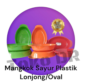 Mangkok Sayur Plastik Lonjong / Oval ukuran 12 inci / High Way / Plastik