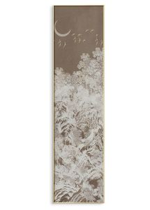 Tranh hoa sen treo dọc tạo điểm nhấn độc đáo chất liệu tráng gương hoặc canvas đã có khung và đinh treo bảo hành 5 năm