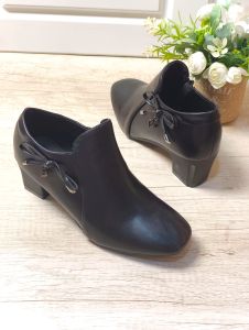 Ivory Sepatu Wanita Ankle Boot Fashion 5cm Hitam 08