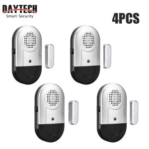 DAYTECH Sliding Door Pool Alarm Window Alarm Suitable for Child Safety/Family Anti – Theft/120BD Loud Alarm with Battery 4PCS Pack DA03S