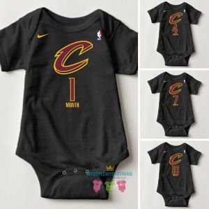 Baby Monthly Onesies - Basketball Jersey - C.CAVS
