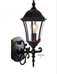 Lampu hias dinding 1034 dekorasi indoor outdoor teras koridor Kecil/ S - Medium/M