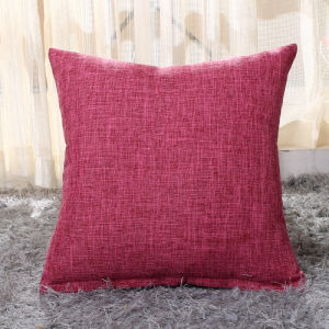 2 Cái/bộ Vỏ Gối Vải Lanh Dày Màu Trơn 40*40/45*45/50*50/55*55Cm Vỏ Gối Hình Vuông Sofa Gối Đầu Giường Vỏ Gối Trang Trí Nhà Áo Gối Chần Gòn