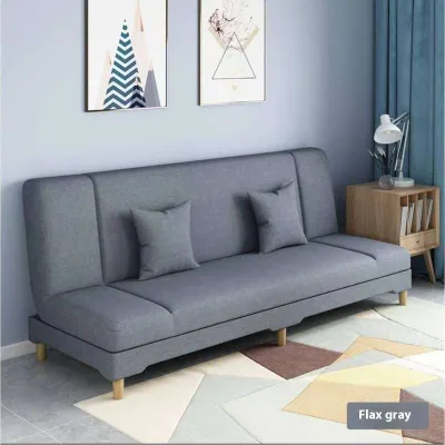 Sofa small-sized living room multifunctional folding dual-use simple rental room economical lazy fabric small sofa bed YZX