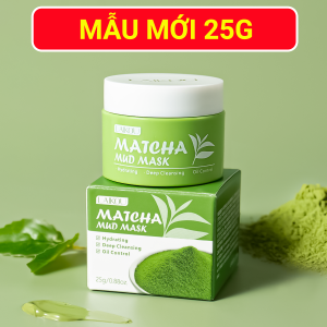 Mặt Nạ Bùn Kiềm Dầu Nhờn Chiết Xuất Trà Xanh Matcha Mud Mask LAIKOU Hủ Lớn 85g – Làm Sạch Da Giúp Se Khít Lỗ Chân Lông Dưỡng Sáng Da