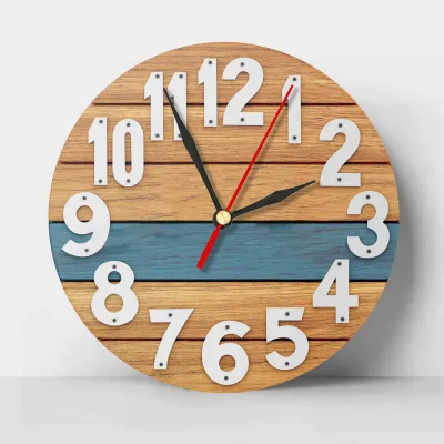 Jam Dinding Kayu Unik 3d Estetik Hiasan Dinding Kamar Aesthetic