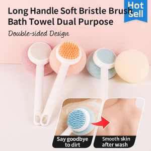 Long Handle Soft Hair Bath Towel Dual Purpose