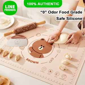ไลน์เพื่อนแท้ 100% Line Friends ไม่ติด แผ่นอบซิลิโคน แผ่นซิลิโคนรองขนม อุปกรณ์ครัวแผ่นแป้งกลิ้งนวด LFB69