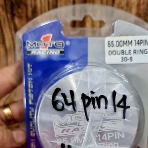 Kit Piston Moto1 Racing Taiwan Double Ring 64mm Pin 14