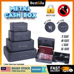 BestGila Malaysia Large Key Dial PIN Security Petty Cash Box Money Tray Portable Anti-Scratch Matte Surface Peti Keselamatan 带锁保险箱