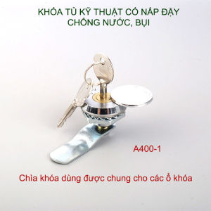 Khóa tủ kỹ thuật ngoài trời có nắp che chống bụi nước có 2 chìa khóa 4 cạnh (loại chìa khóa dùng chung)